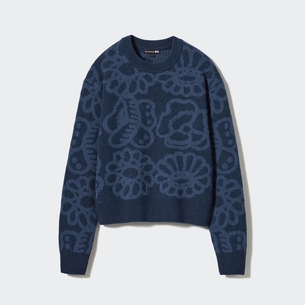 Marimekko Navy Lambwool Sweater